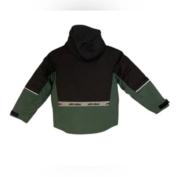 NWT Ski-Doo Particle Winter Black & Green Hooded Jacket w/Yellow Accents 10 - Picture 4 of 7